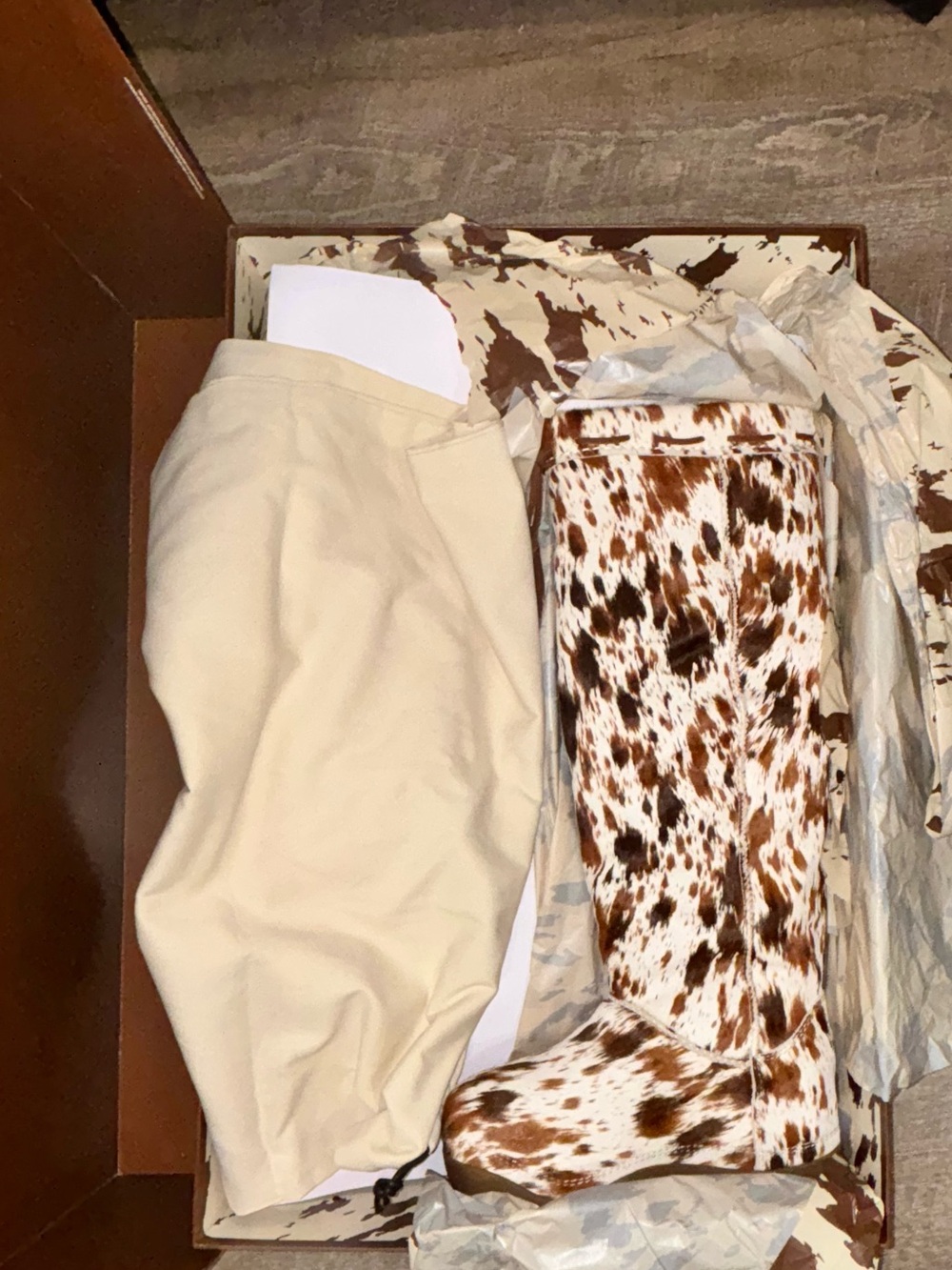 UGG Calf Hair Knee-High Boot in White Bucked Tall Boot - Picture 10 of 13